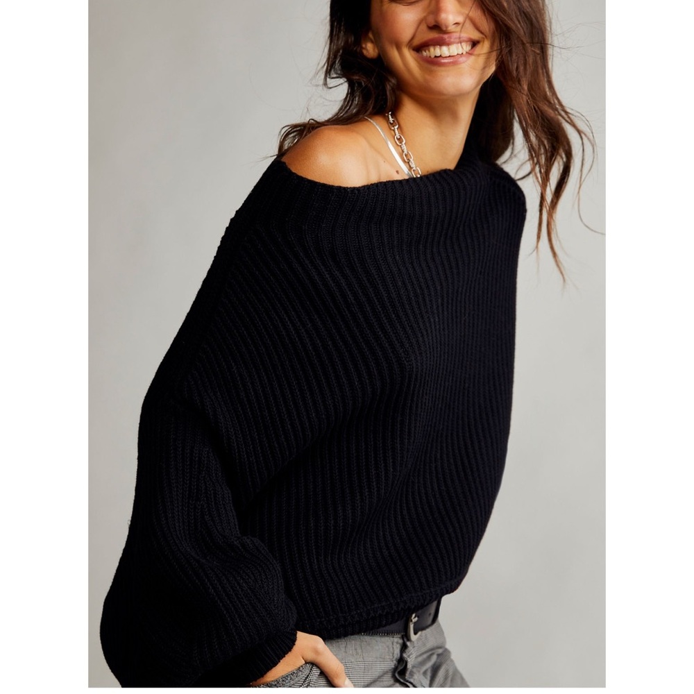 NWOT Free People Emmy Mock Neck Sweater